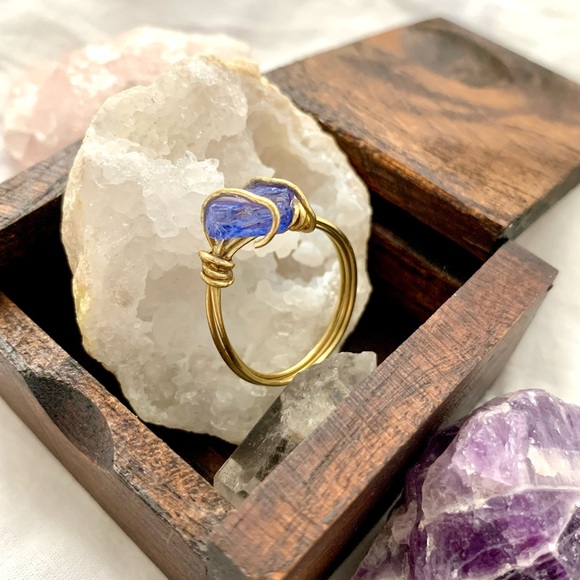 Wire Sea Glass Rings - Picture 4 of 4